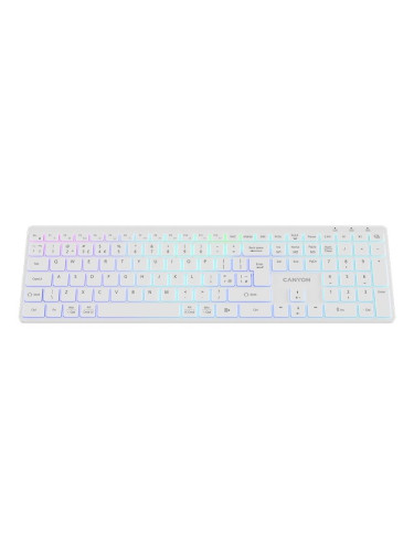  Клавиатура Canyon - HKB-W11, безжична, бяла