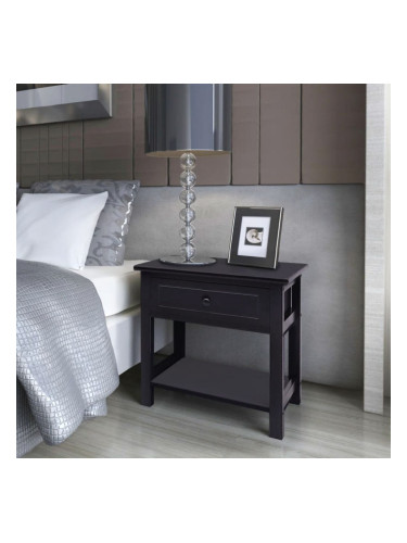 Sonata H Нощни шкафчета, 2 броя, дърво, черно