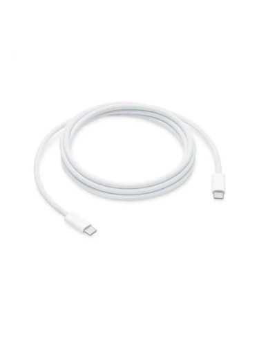 Оригинален кабел Apple USB-C - USB-C, 240W плетен, 2м, в кутия, Бял