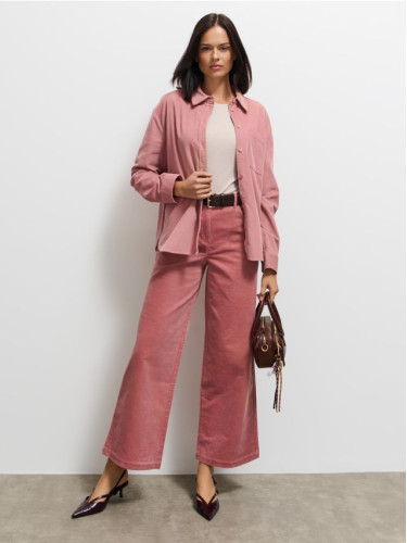 Mohito - Панталон от рипсено кадифе - пастелно розово