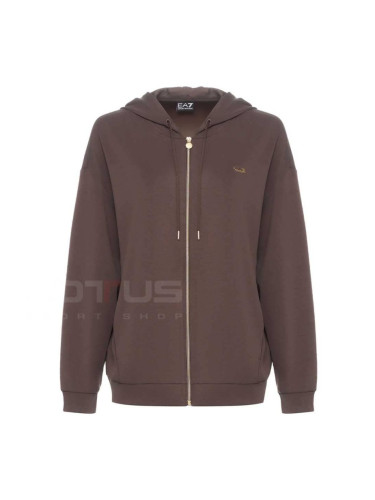 ДАМСКО ГОРНИЩЕ EA7 EMPORIO ARMANI 7W000192-U6063 CORE LADY RELAX HOODIE FZ КАФЯВО