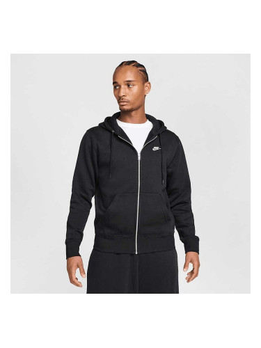МЪЖКО ГОРНИЩЕ NIKE FN3861-010 CLUB BB FZ HOODIE ЧЕРНО