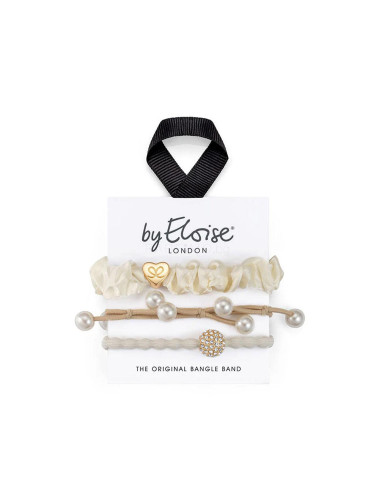 By Eloise London Set White Party Ластик за коса за жени 1 бр