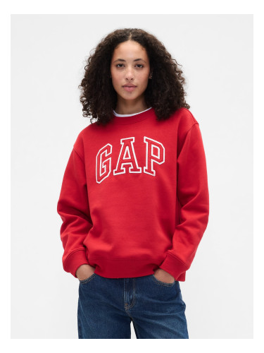 Червен суитшърт GAP с лого