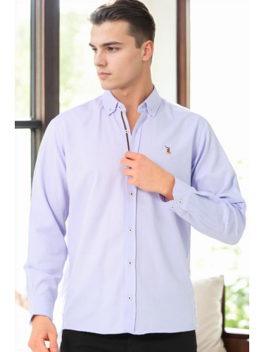 G974 DEWBERRY MEN'S SHIRT-LILAC