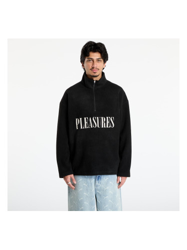 Суитшърт PLEASURES Onyx Half Zip Polar Fleece Black M