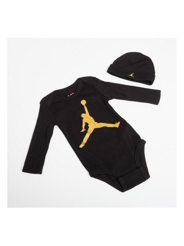 Jordan Jumpman L/S Bodysuit Black/Gold 6-12 months