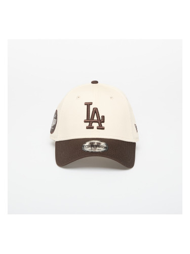 Шапка New Era 9FORTY MLB Side Patch Los Angeles Dodgers Light Cream/ Nfl Brown Suede Universal