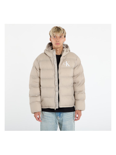 Яке Calvin Klein Jeans Ls Nylon Monogram Pu Jacket Brown S