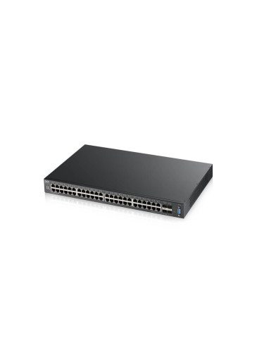 Суич ZYXEL XGS2210-52, 48 портов Gigabit, управляем L3, 4xSFP за монта