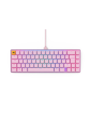 Геймърска механична клавиатура Glorious GMMK 2 Pink Compact- Fox Switc