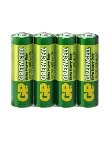 Цинк карбонова батерия GP R6 GREENCELL 15G-S4 /4 бр. в опаковка/ shri