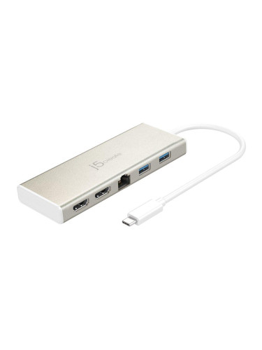 Докинг станция j5 create JCD381, USB-C, 2x HDMI, USB 3.1, PD 2.0, LAN