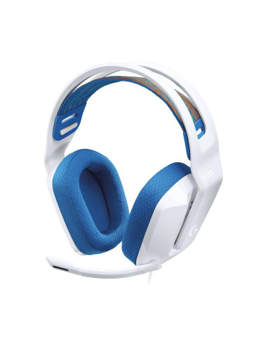 Геймърски слушалки Logitech G335, Микрофон, Бели