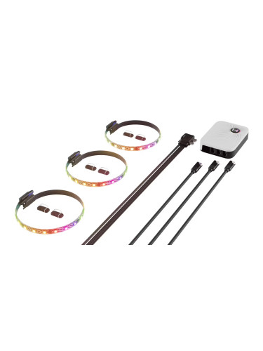 Комплект 3бр ARGB LED Ленти HYTE LS10 - 330 mm + NP50
