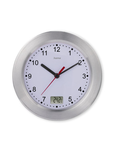 Часовник за баня Hama "Mauritius", стенен часовник с термометър, &Osla