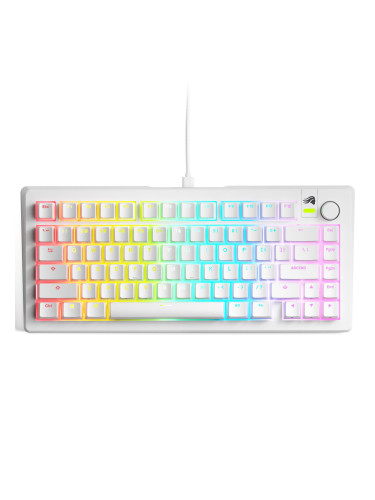 Геймърска механична клавиатура Glorious GMMK 3 75% White - Fox Linear 