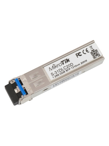 SFP модул Mikrotik S-31DLC20D, 1.25G, 20km
