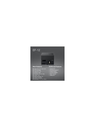 EPSON EF-12 Projector FHD 1920x1080 1000Lumen 2500000:1 HDMI USB 2.0 T