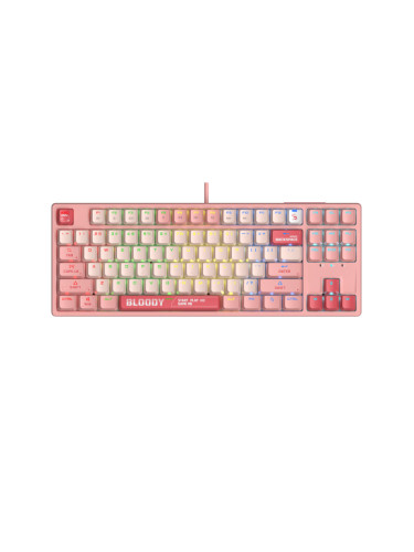А4tech Геймърска механична клавиатура Bloody Energy Pink S87 BLMS TKL
