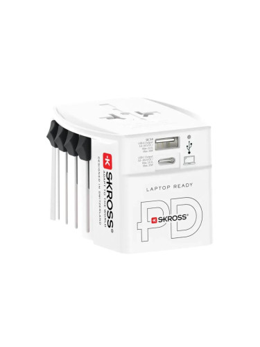 Skross универсален адаптер 220V , 30W, бял