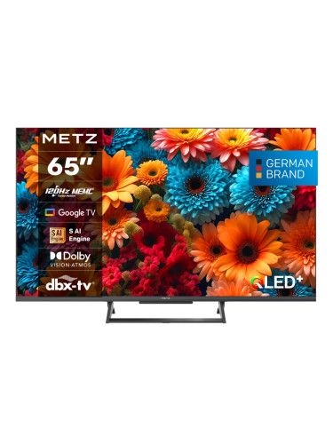 METZ Телевизор 65" 65MQF7500Z, QLED+, 4K, Google TV, 120Hz