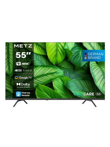 METZ Телевизор 55" UHD LED SMART TV,4K, Google TV, Frameless,2x10W