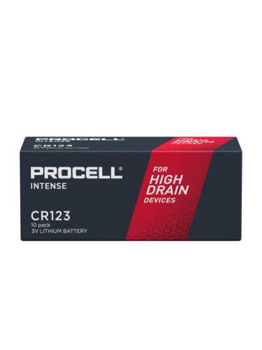 Батерия литиева индустриална CR123 3V 10 бр. в опаковка PROCELL INTEN