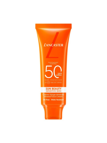 LANCASTER Sun Beauty Sensitive Skin Mineral Face Cream SPF50 Слънцезащитен продукт дамски 50ml