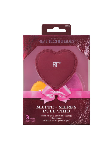 КОМПЛЕКТ REAL TECHNIQUES Matte + Merry Puff Trio Четки за грим дамски  