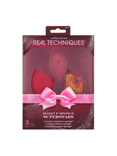 КОМПЛЕКТ REAL TECHNIQUES Makeup Sponge Superstars Gift Set Четки за грим дамски  
