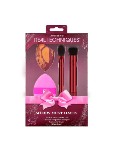 КОМПЛЕКТ REAL TECHNIQUES Merry Must Haves Gift Set Четки за грим дамски  