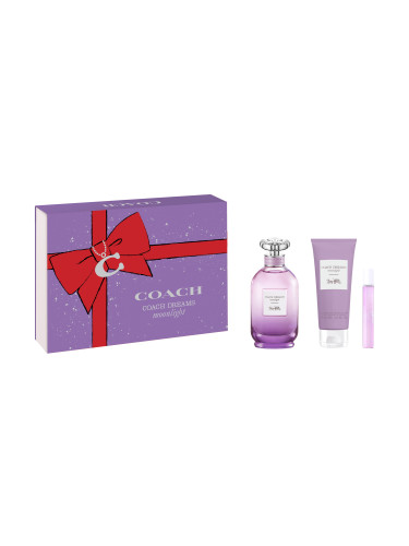 КОМПЛЕКТ COACH Dreams Moonlight Eau De Parfum + Travel Spray + Body Lotion Eau de Parfum дамски 90ml