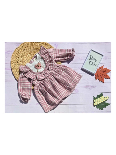 Зимна бебешка рокля Pink Lace