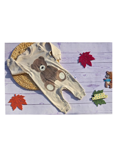 Бебешки памучен ромпър Bear