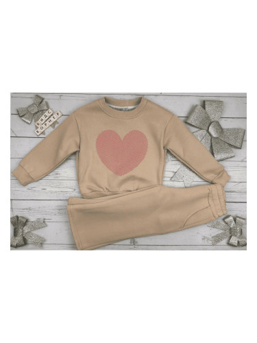 Комплект от две части за момиче HEART пепел от рози