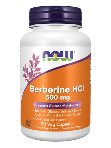 NOW - Berberine HCI 500 mg - 90 vegan capsules