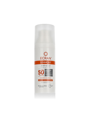 Ecran Sunnique Anti-Aging Protective Fluid SPF50+ Слънцезащитен продукт за лице 50 ml