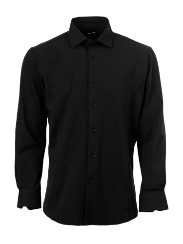 Мъжка черна вталена риза