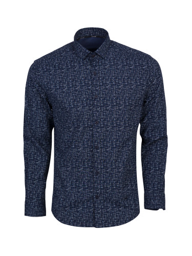 Мъжка риза в тъмно синьо