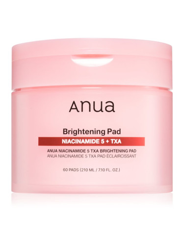 Anua Niacinamide 5% + TXA Brightening Pad тонизиращи възглавнички за освежаване и хидратация 60 бр.