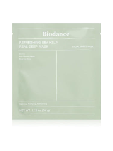 Biodance Refreshing Sea Kelp Real Deep Mask интензивна хидрогелна маска с екстракти от водорасли 1 бр.