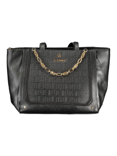 Голяма черна чанта с верижка