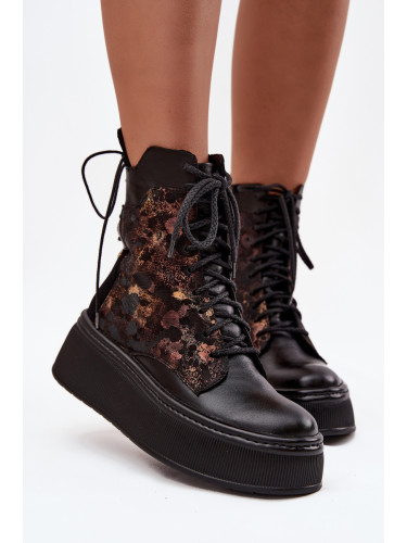 Кожени боти Maciejka на платформа