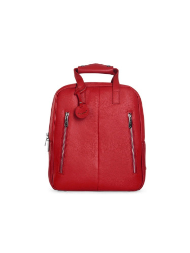 Червена кожена раница Kalimba