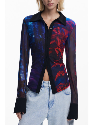 Блуза с дълъг ръкав с шарки