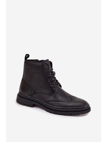 Мъжки кожени боти до глезена Lee Cooper