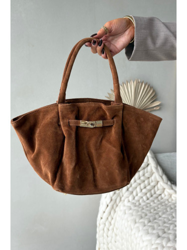 Дамска чанта от велур Camel Orselle
