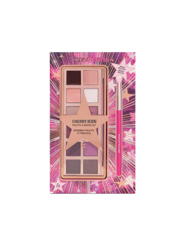 КОМПЛЕКТ MAKE UP REVOLUTION Cherie Icon Eye Shadow Palette And Brush Set Комплект дамски  