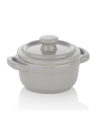 Керамично гювече KELA MALIN с капак - Ø10 см - цвят светлосив